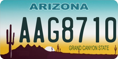 AZ license plate AAG8710