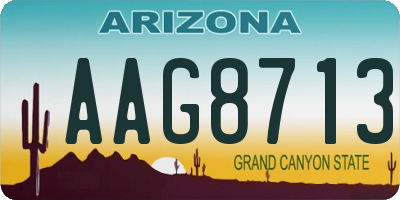 AZ license plate AAG8713
