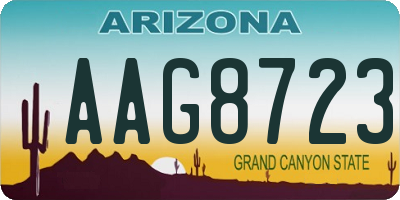 AZ license plate AAG8723