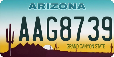 AZ license plate AAG8739