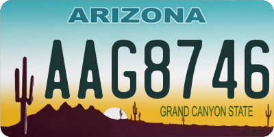 AZ license plate AAG8746