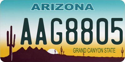 AZ license plate AAG8805