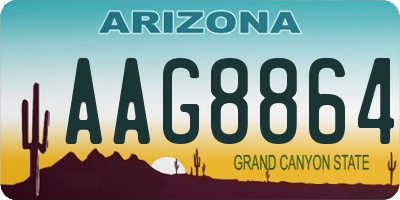 AZ license plate AAG8864