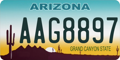 AZ license plate AAG8897
