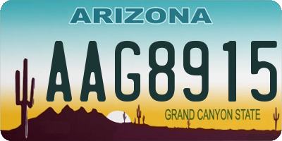 AZ license plate AAG8915