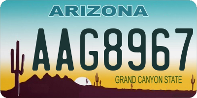 AZ license plate AAG8967