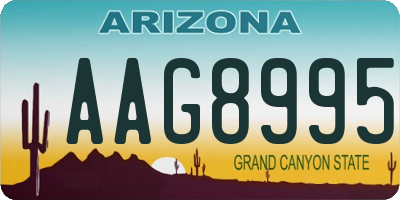 AZ license plate AAG8995