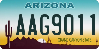 AZ license plate AAG9011