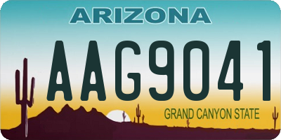 AZ license plate AAG9041