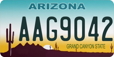 AZ license plate AAG9042