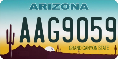 AZ license plate AAG9059