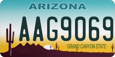 AZ license plate AAG9069