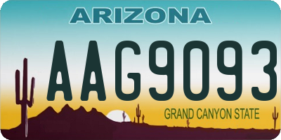 AZ license plate AAG9093