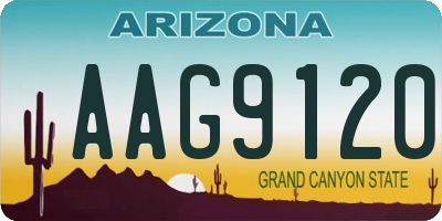 AZ license plate AAG9120