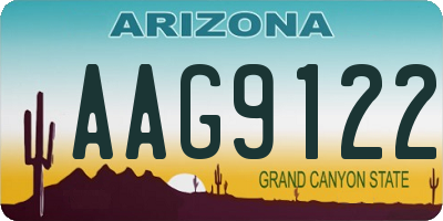 AZ license plate AAG9122