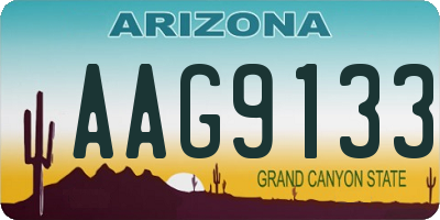 AZ license plate AAG9133