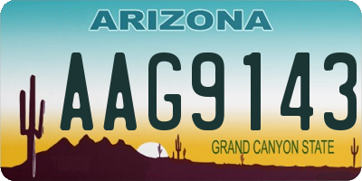 AZ license plate AAG9143