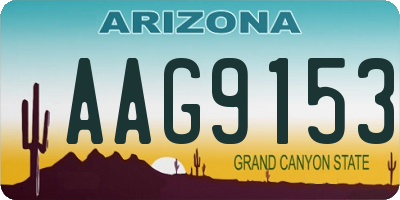 AZ license plate AAG9153