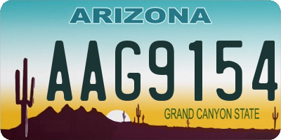 AZ license plate AAG9154