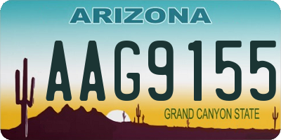 AZ license plate AAG9155