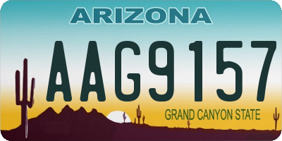 AZ license plate AAG9157