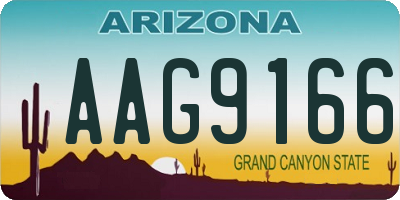 AZ license plate AAG9166