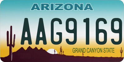 AZ license plate AAG9169