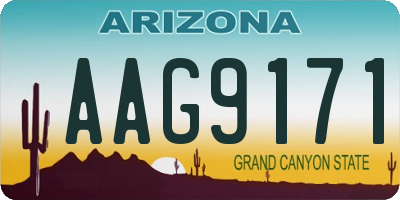 AZ license plate AAG9171