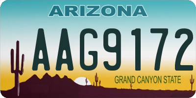 AZ license plate AAG9172