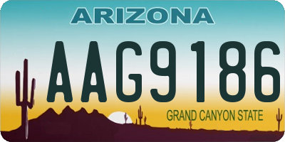 AZ license plate AAG9186