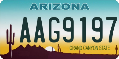 AZ license plate AAG9197