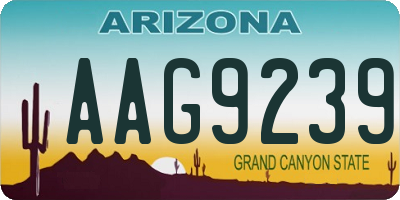 AZ license plate AAG9239