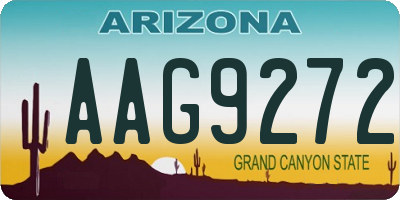 AZ license plate AAG9272