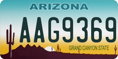 AZ license plate AAG9369