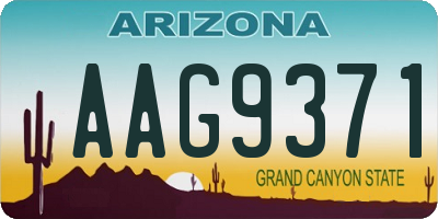 AZ license plate AAG9371