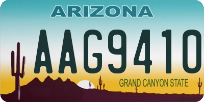 AZ license plate AAG9410