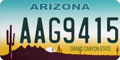 AZ license plate AAG9415