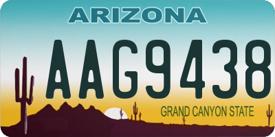 AZ license plate AAG9438