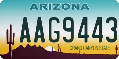 AZ license plate AAG9443