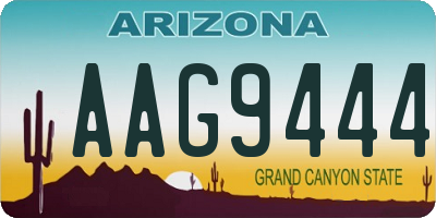 AZ license plate AAG9444