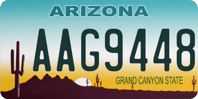 AZ license plate AAG9448