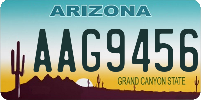 AZ license plate AAG9456