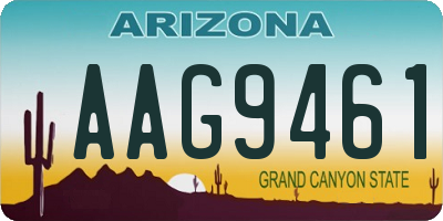 AZ license plate AAG9461
