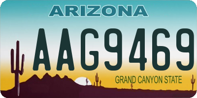 AZ license plate AAG9469