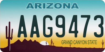AZ license plate AAG9473
