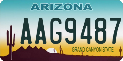 AZ license plate AAG9487