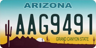 AZ license plate AAG9491