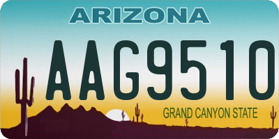 AZ license plate AAG9510