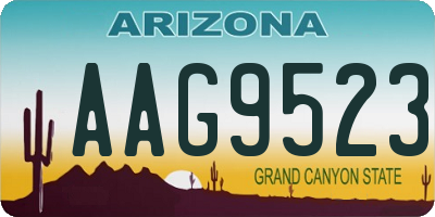 AZ license plate AAG9523