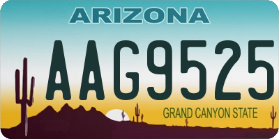 AZ license plate AAG9525